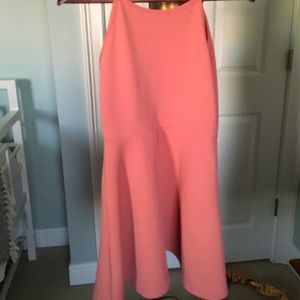 Pink high neck skater dress